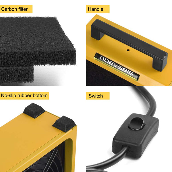 Solder Fume Extractor Smoke Absorber Remover Smoke Prevention Absorber DIY Working Fan for Soldering Station (6.7"*6.1"*2.7")