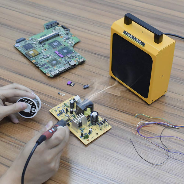 Solder Fume Extractor Smoke Absorber Remover Smoke Prevention Absorber DIY Working Fan for Soldering Station (6.7"*6.1"*2.7")