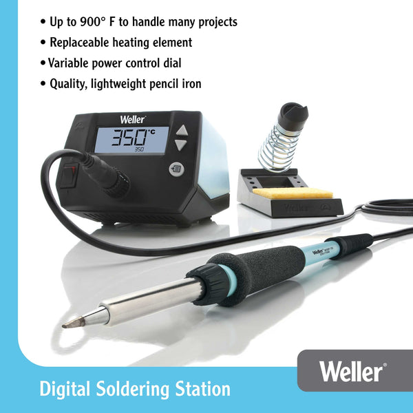 Weller WE1010NA Digital Soldering Station with Brass Sponge Tip Cleaner