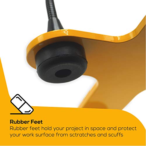 QuadHands Helping Hands Soldering Third Hand Tool | 4 Flexible Metal Arms Are Easy to Position | Rotating Stainless Steel Clamps | Made in USA - Professional Grade