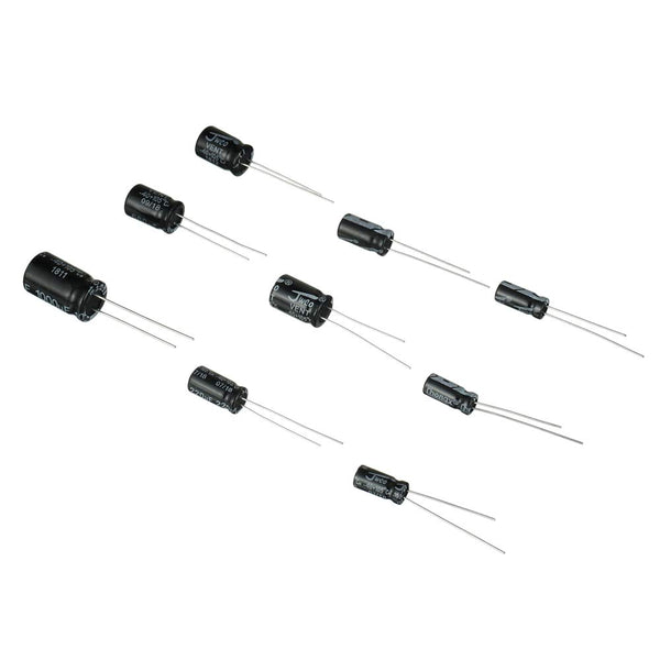 BOJACK 24Value 630pcs Aluminum Electrolytic Capacitor Assortment Box Kit Range 0.1uF-1000uF