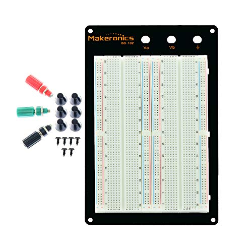 Makeronics Solderless 1660 Tie-Points Breadboard with Aluminum