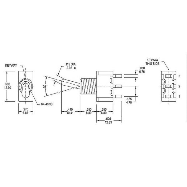 HiLetgo 10pcs AC 125V 6A Amps ON/ON 6 Terminals 2 Position DPDT Toggle Switch MTS202
