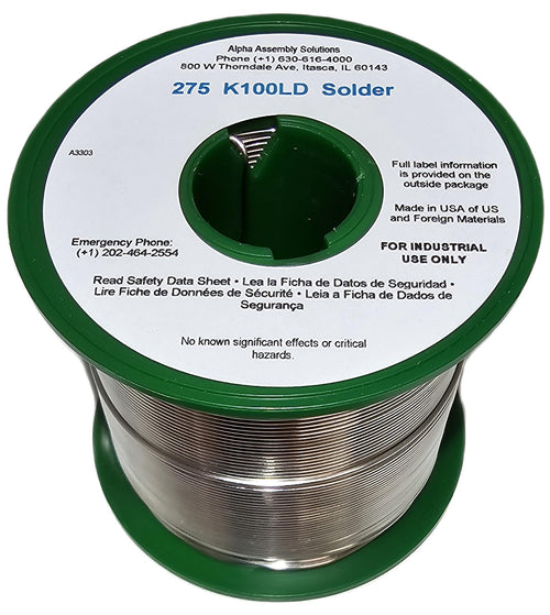 Kester443-845 24-9574-7618 K100Ld Lead-Free No Clean Wire Solder.031" Diameter-Low Cost Alloy