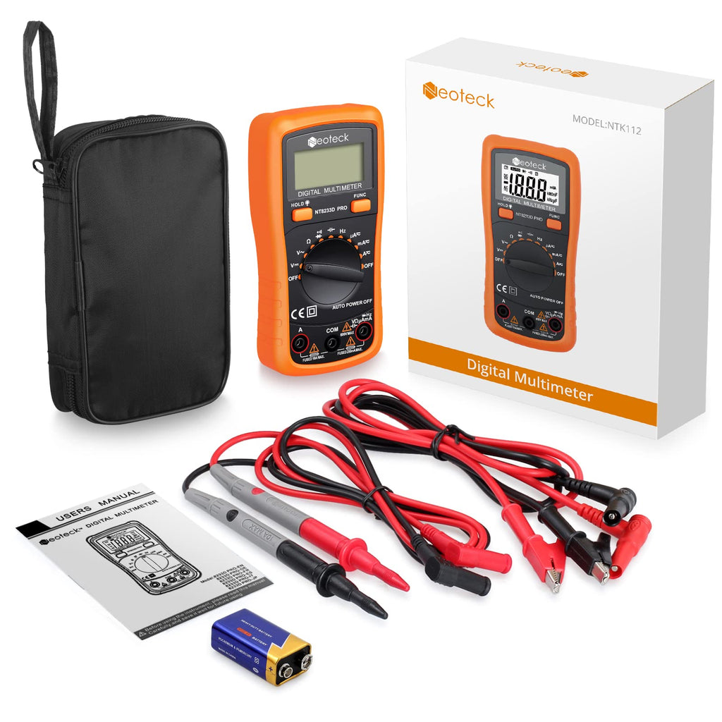 Digitale multimeter, Automatische True RMS NCV AC/DC-Spanningsstroomdetector Multimeter met LCD-Display en Achtergrondverlichting Weerstand, Frequentie, Continuïteit, Capaciteit, Diode Digitale multimeter, Automatische True RMS NCV AC/DC-Spanningsstroomdetector Multimeter met LCD-Display en Achtergrondverlichting Weerstand, Frequentie, Continuïteit, Capaciteit, Diode