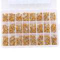 Molence 1200PCS 24 Values Multilayer Monolithic Ceramic Capacitor, 10pF to 10uF Ceramic Capacitor Assortment Kit with Storage Box for Hobby Electronics, Audio-Video