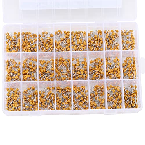 1200pcs 24 Values 50V 10pF 10uF Monolithic Ceramic Capacitor Assorted Kit Capaci